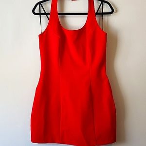 NWT Retro Contempo Casuals fitted Halter Mini Dress 90s vintage
